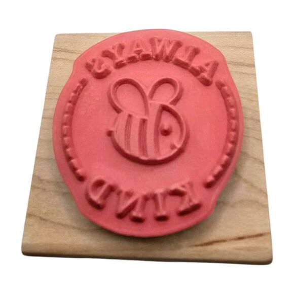 bee stamp, Stampabilities, wood rubber, papercraft, teacher, scrapbooking - Picture 3 of 5